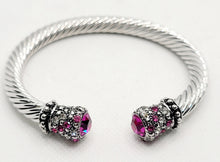 Load image into Gallery viewer, Get Stoned Twisted  Crystal Cable Bangles
