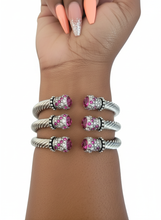 Load image into Gallery viewer, Get Stoned Twisted  Crystal Cable Bangles
