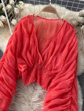 Load image into Gallery viewer, Sheer Chiffon Diva Blouse
